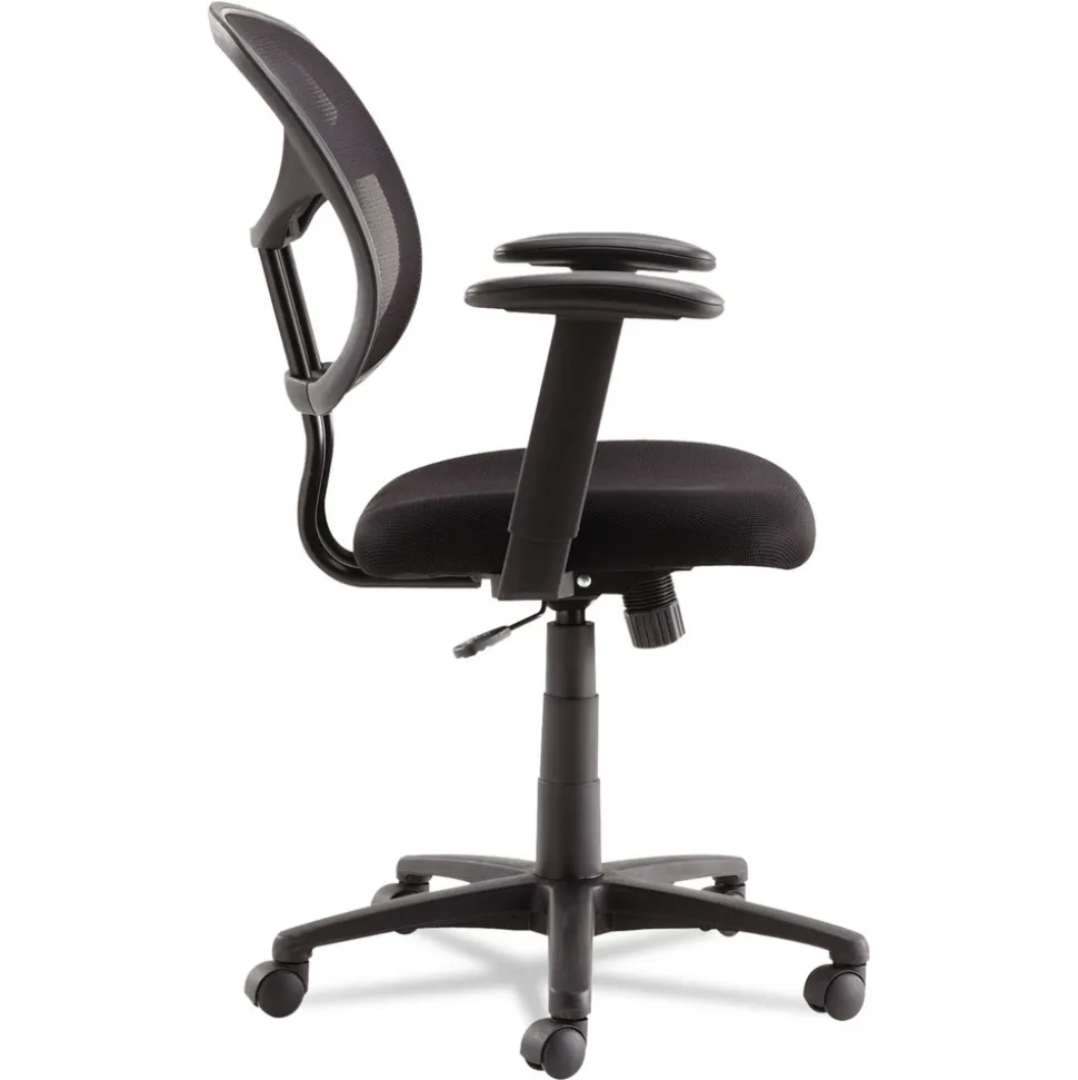OIF Swivel/tilt Mesh Task Chair (Height Adjustable T-Bar Arms-Black/chrome)