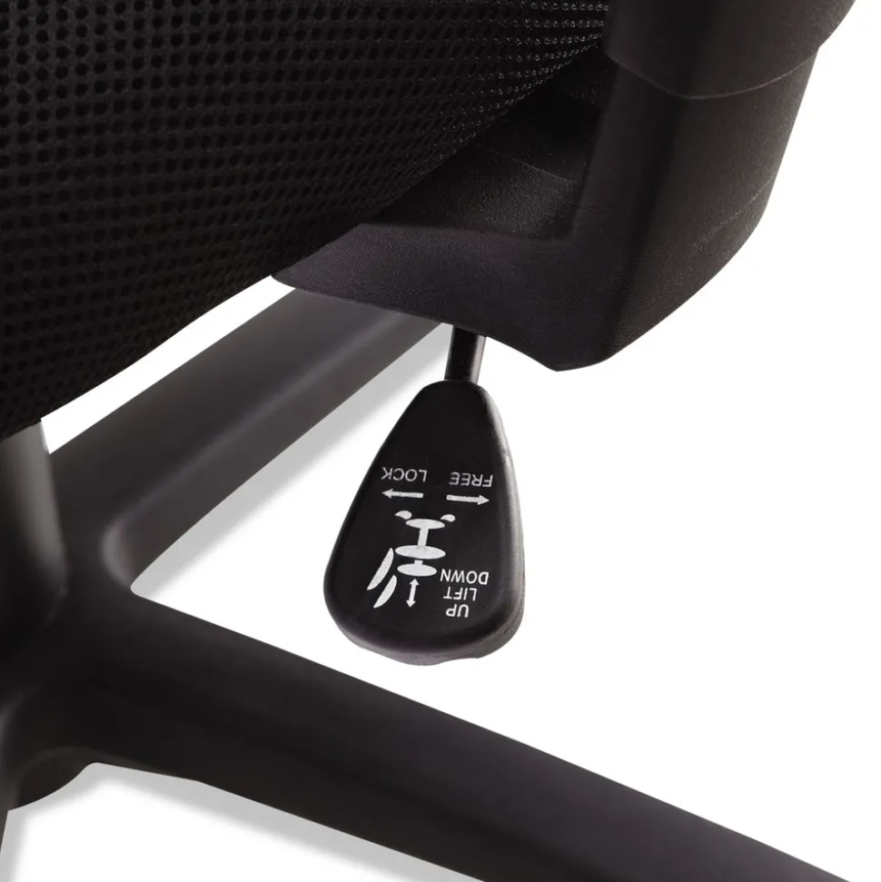 OIF Swivel/tilt Mesh Task Chair (Height Adjustable T-Bar Arms-Black/chrome)