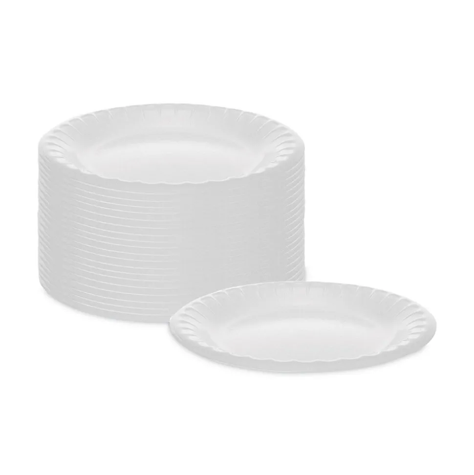 Pactiv Corp. 6 in. Placesetter Deluxe Laminated Foam Dinnerware Plate - White (1000/Carton)
