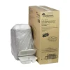 Pactiv Corp. 2-Compartment 9 x 6 x 3.1 EarthChoice Vented Microwavable MFPP Plastic Hinged Lid Container - White (170/Carton)