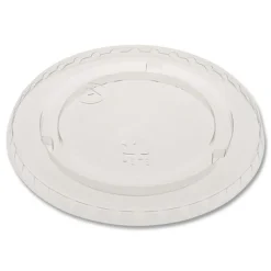 Pactiv Corp. EarthChoice 9 - 20 oz. No Straw Slot Cold Cup Lids - Clear (1020/Carton)