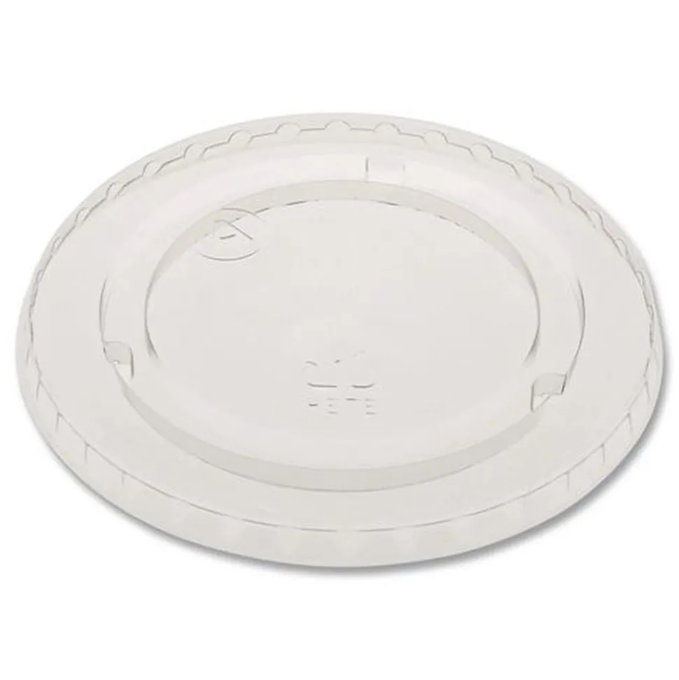 Pactiv Corp. EarthChoice 9 - 20 oz. No Straw Slot Cold Cup Lids - Clear (1020/Carton)