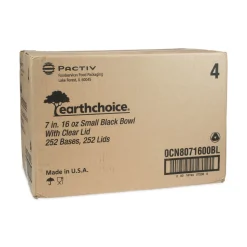 Pactiv Corp. EarthChoice MealMaster 16 oz. Container with Lid - Black/Clear (252/Carton)