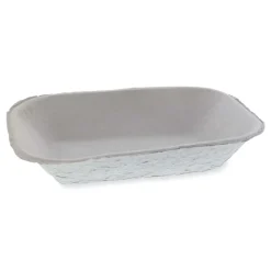 Pactiv Corp. M633524Y EarthChoice Pulpex 9.13 x 6.88 x 1.75 Steep Wall Paper Food Tray - Natural (460/Carton)