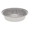 Pactiv Corp. Y52730 7 in. Diameter x 1.53 in. h 24 oz Aluminum Take-Out Container - Silver (250/Carton)