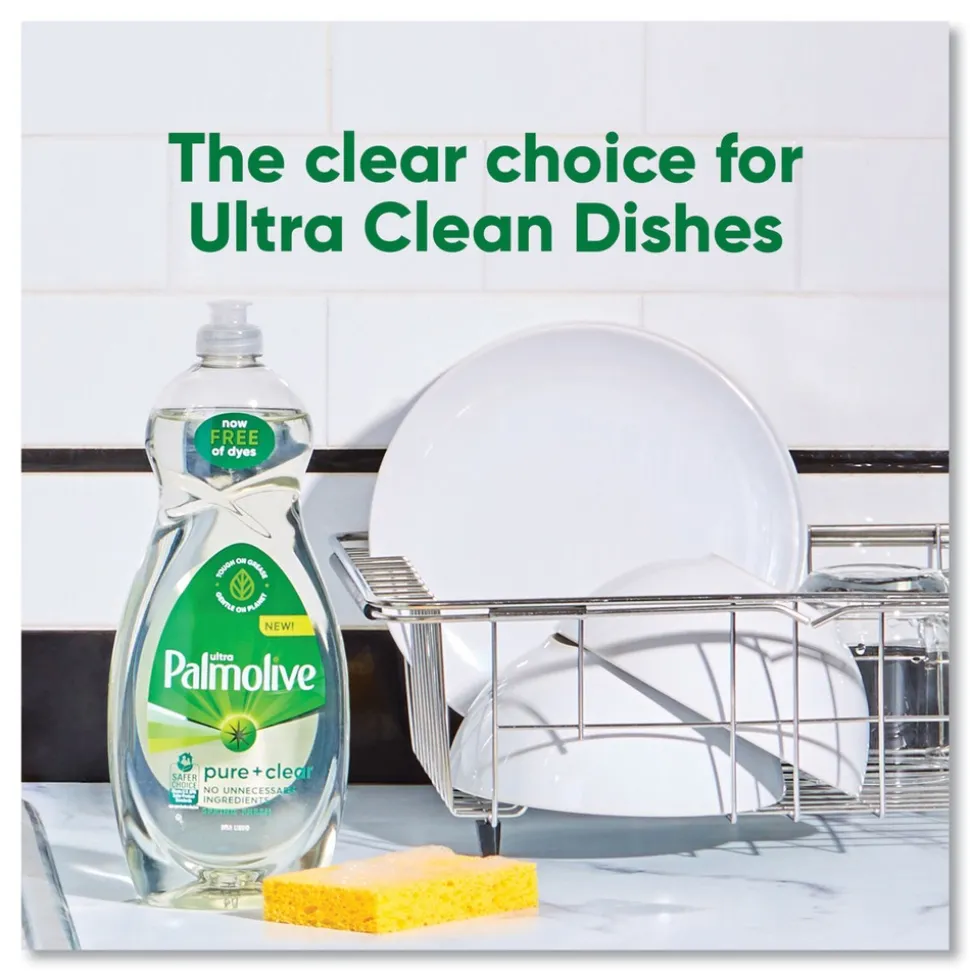 Palmolive 32.5 oz. Bottle Pure plus Clear Dishwashing Liquid - Spring Fresh (9/Carton)