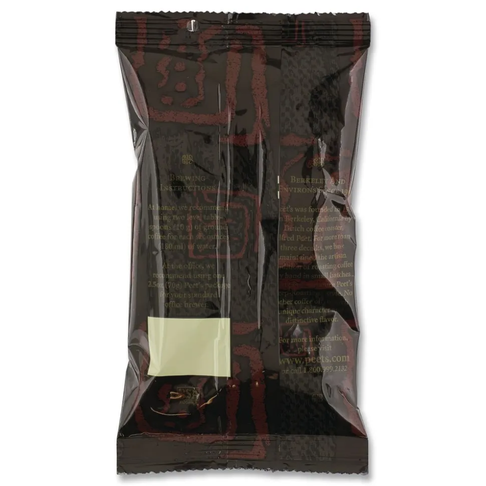 Peet's Coffee & Tea 504913 House Blend 2.5 oz. Frack Pack Decaf Coffee Portion Packs (18/Box)