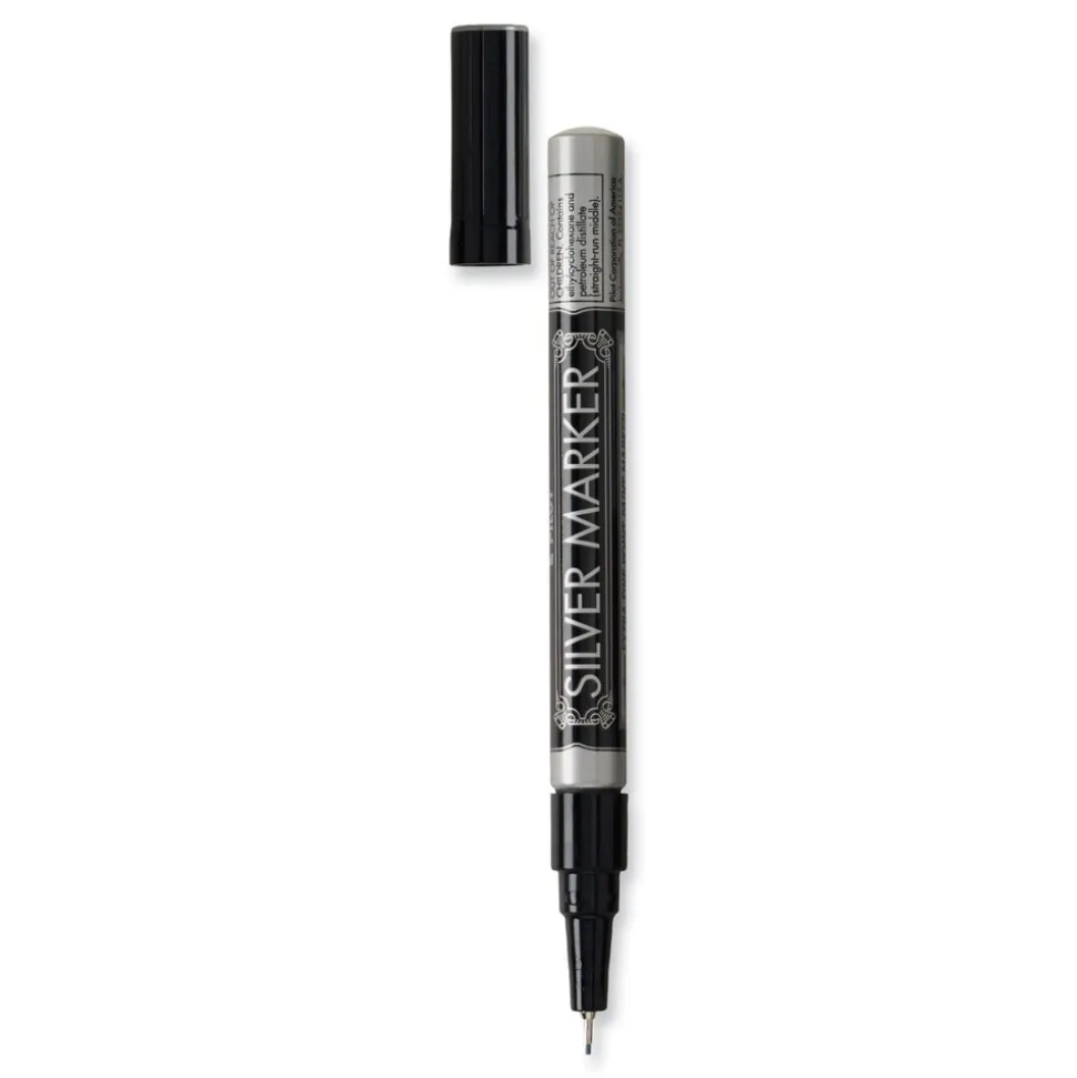 Pilot Creative Art and Crafts Extra-Fine Brush Tip Marker - Silver