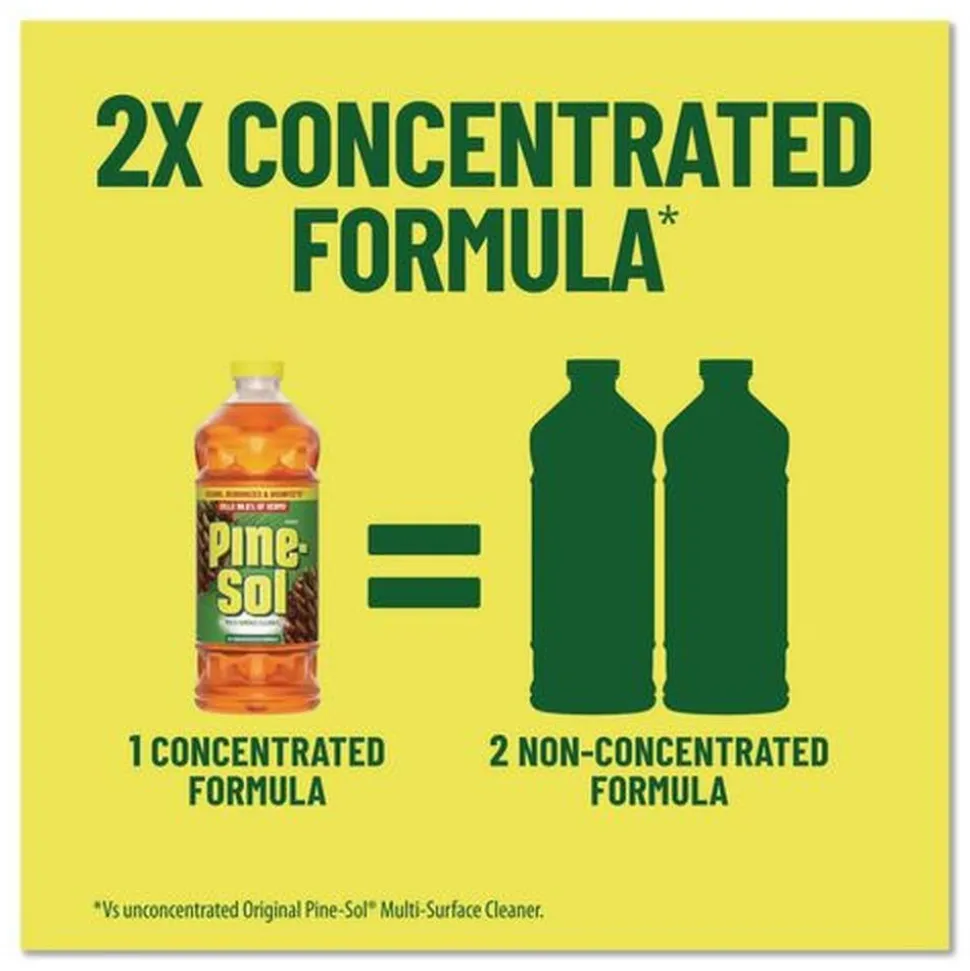Pine-Sol 60149CT 20 oz. Bottle Multi-Surface Concentrated Disinfectant Cleaner - Pine Scent (8/Carton)
