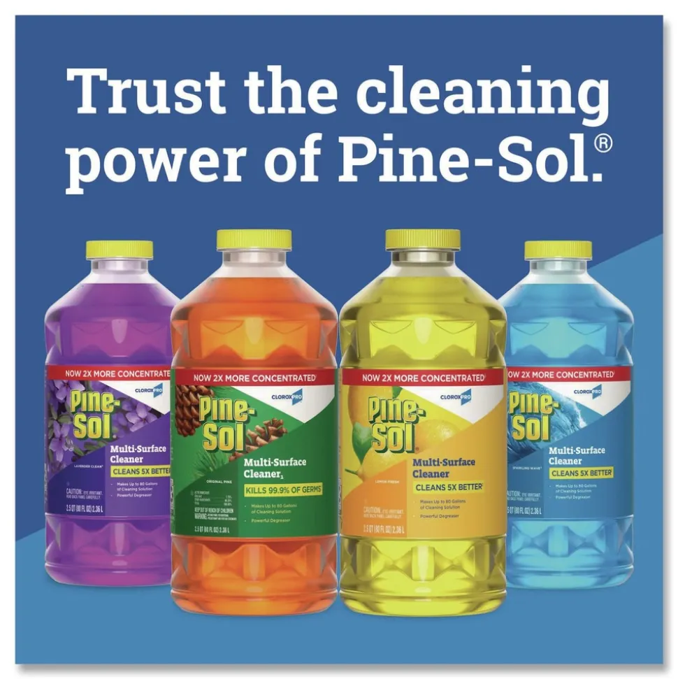 Pine-Sol 80 oz. CloroxPro Concentrated Multi-Surface Cleaner - Sparkling Wave Scent (3/Carton)