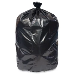 Pitt Plastics 40 in. x 46 in. 1.7 mil 40 gal. Eco Strong Plus Can Liners - Black (100/Carton)