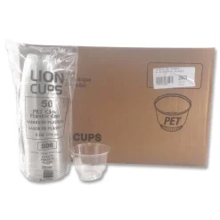 Plastifar Plastic Cold Cups, Sundae, 8 oz, Clear, 1,000/Carton