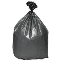 Platinum Plus 45 Gallon 1.55 mil 39 in. x 46 in. Can Liners - Gray (50/Carton)