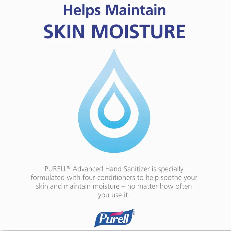 PURELL 8703-04 700 mL Fragrance Free Green Certified Advanced Refreshing Gel Hand Sanitizer for ADX-7 (4/Carton)