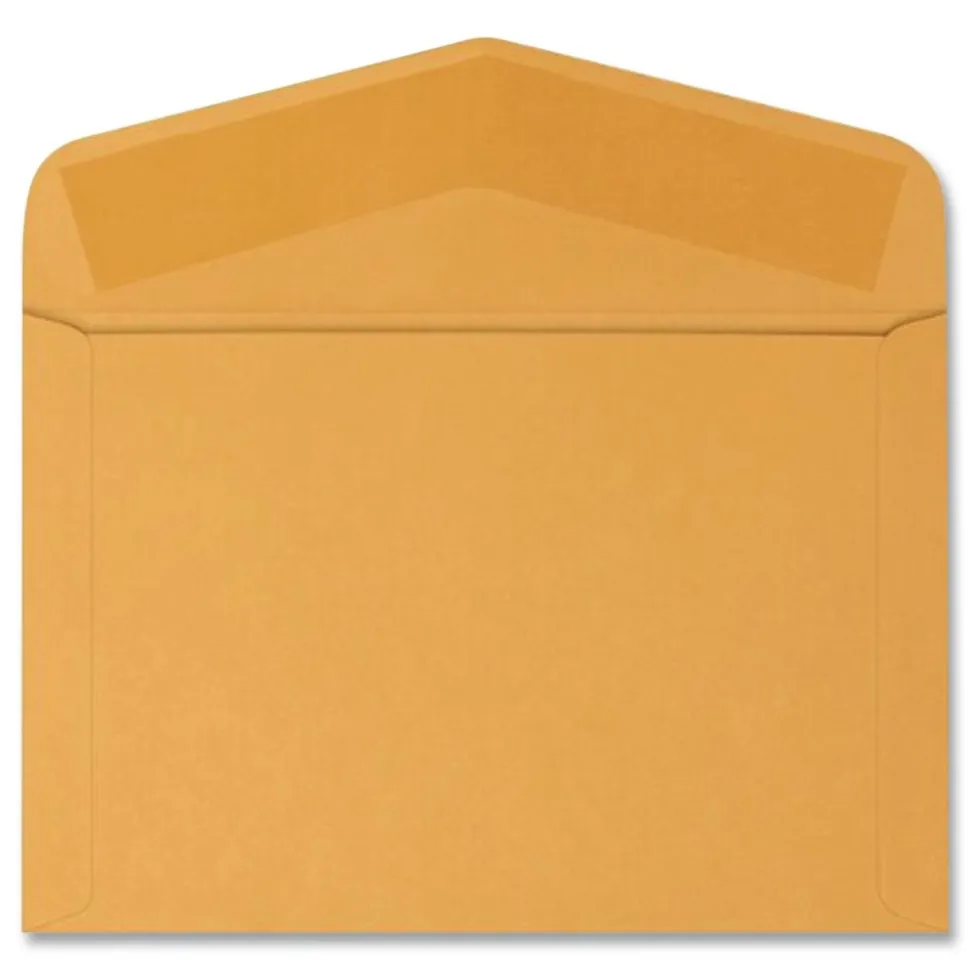Quality Park #15 Hub Flap Gummed Closure 10 in. x 15 in. Open-Side Booklet Envelope - Brown Kraft (100/Box)