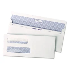 Quality Park 3.63 in. x 8.63 in. #8 5/8 Commercial Flap Self-Adhesive Closure Reveal-N-Seal Envelope - White (500/Box)
