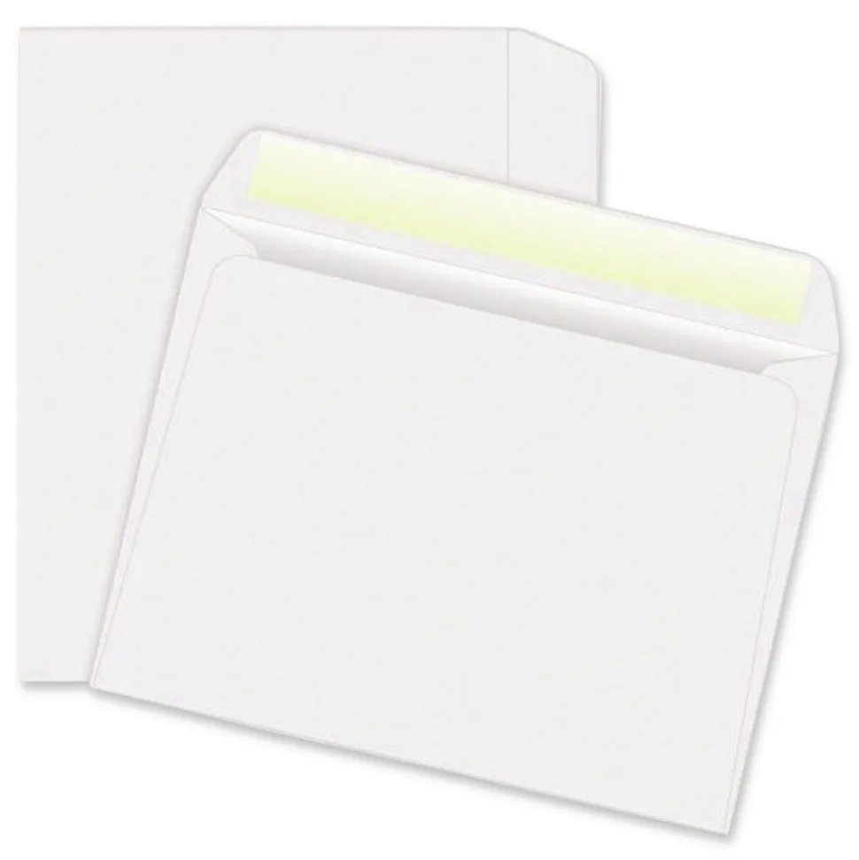 Quality Park Open-Side Booklet Envelope, #6 1/2, Hub Flap, Gummed Closure, 6 X 9, White, 500/box