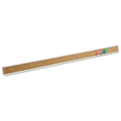Quartet 1 in. x 24 in. Bulletin Bar - Brown/Silver