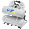 Quipall Ultra Quiet 1 HP 4.6 Gallon Oil-Free Twin Stack Air Compressor