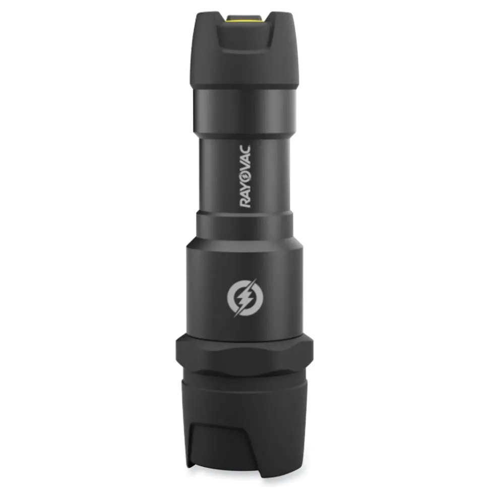 Rayovac 3 AAA Batteries Virtually Indestructible LED Flashlight - Black