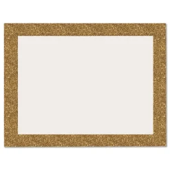 Royal Brites 22 in. x 28 in. Heavyweight Glitter Poster Board - White with Gold Border (25/Pack)
