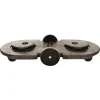 Rubbermaid Commercial 20.25 in. x 45 in. x 8 in. 300 lbs. Capacity 2-Container Tandem Dolly - Black