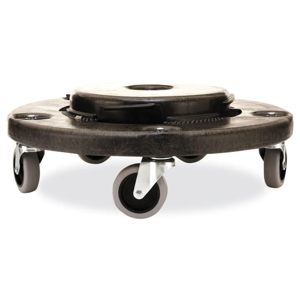 Rubbermaid Commercial 18.25 in. x 6.63 in. 250 lbs. Capacity Brute Quiet Dolly - Black