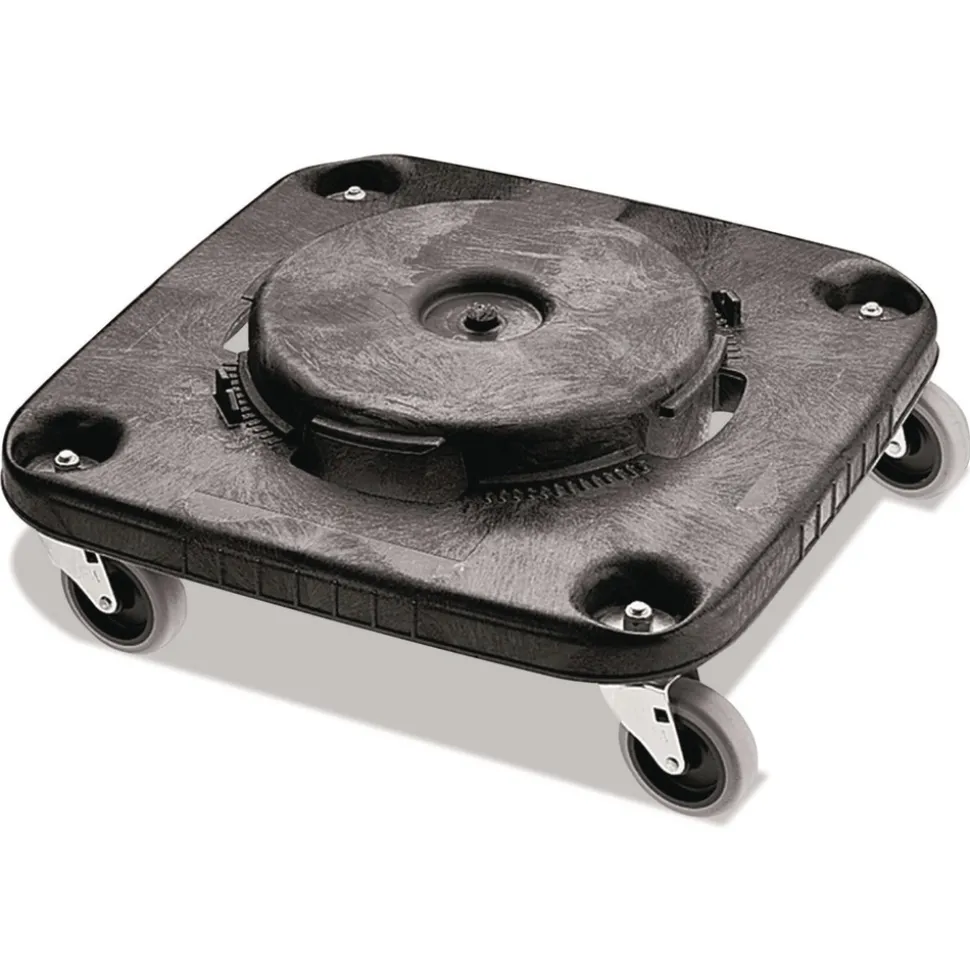 Rubbermaid Commercial BRUTE Square 300 lbs. Capacity Trash Can Dolly - Black