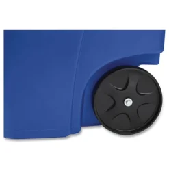 Rubbermaid Commercial Brute 50-Gallon Square Recycling Rollout Container - Blue