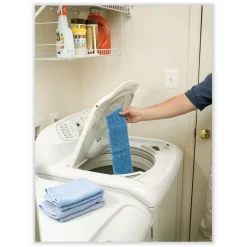 Rubbermaid Commercial Economy 18 in. Microfiber Wet Mopping Pads - Blue (12/Carton)