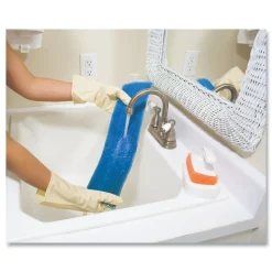 Rubbermaid Commercial Economy 18 in. Microfiber Wet Mopping Pads - Blue (12/Carton)