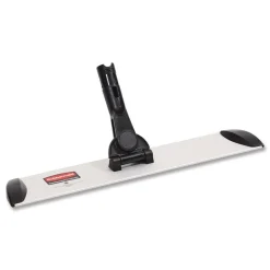 Rubbermaid Commercial Executive 17 in. x 3.5 in. Microfiber Single-Sided Flat Mop Frame - Black/Silver