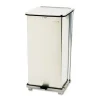 Rubbermaid Commercial 13 gal. Defenders Heavy-Duty Steel Step Can - Stainless Steel