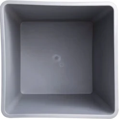 Rubbermaid Commercial 35 gal. Plastic Untouchable Square Waste Receptacle - Gray