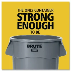 Rubbermaid Commercial 20 gal. Vented Round Plastic Brute Container - Yellow