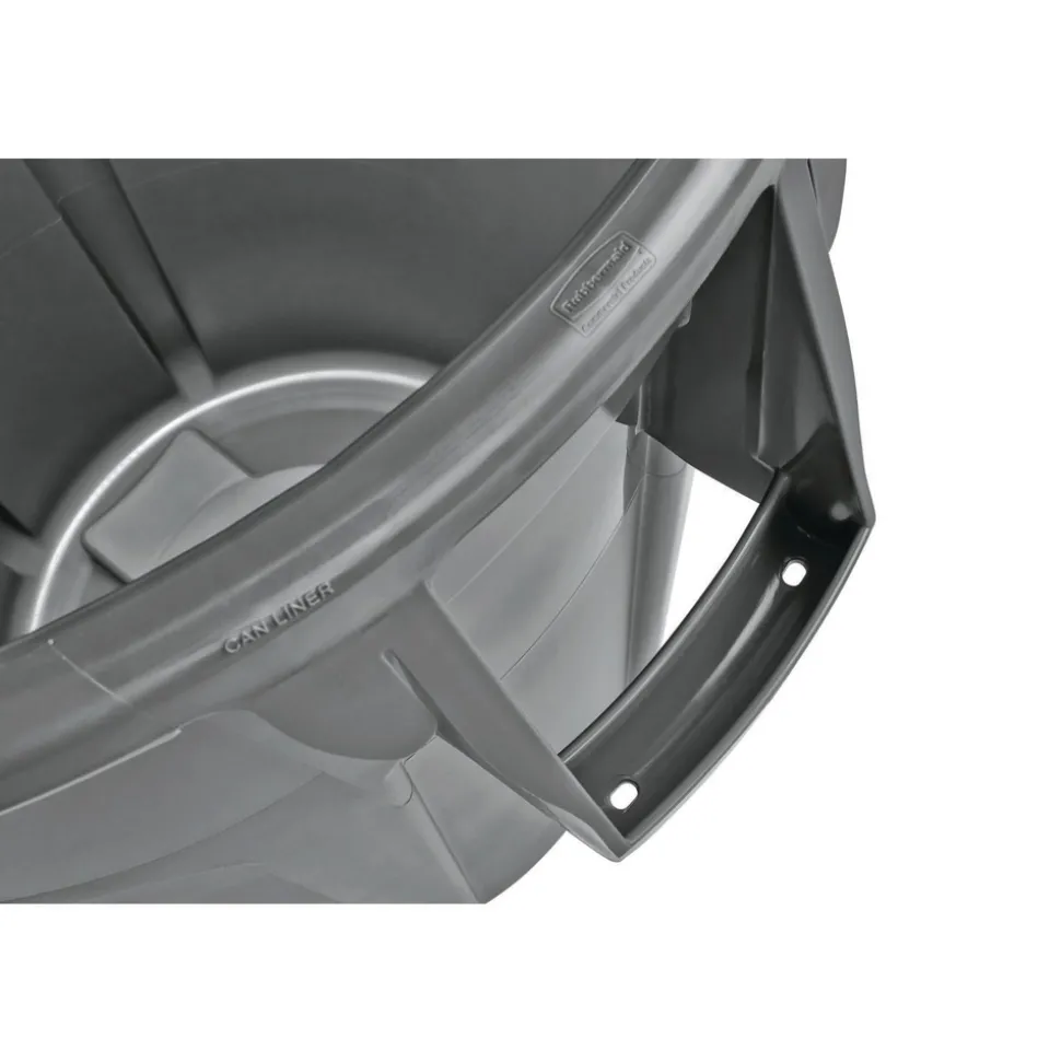 Rubbermaid Commercial 10 gal. Vented Round Plastic Brute Container - Gray