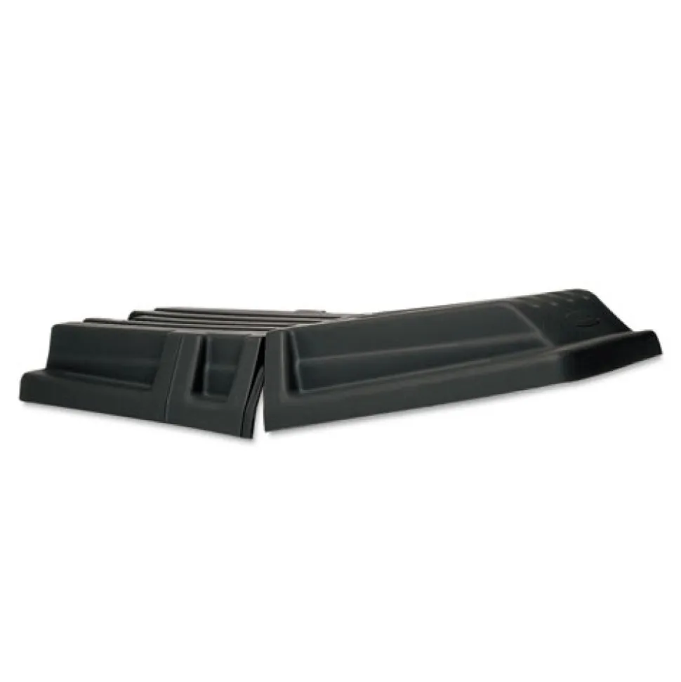 Rubbermaid Commercial Hinged Dome 34.14 in. x 69.66 in. x 8.4 in. Tilt Truck Lid - Black