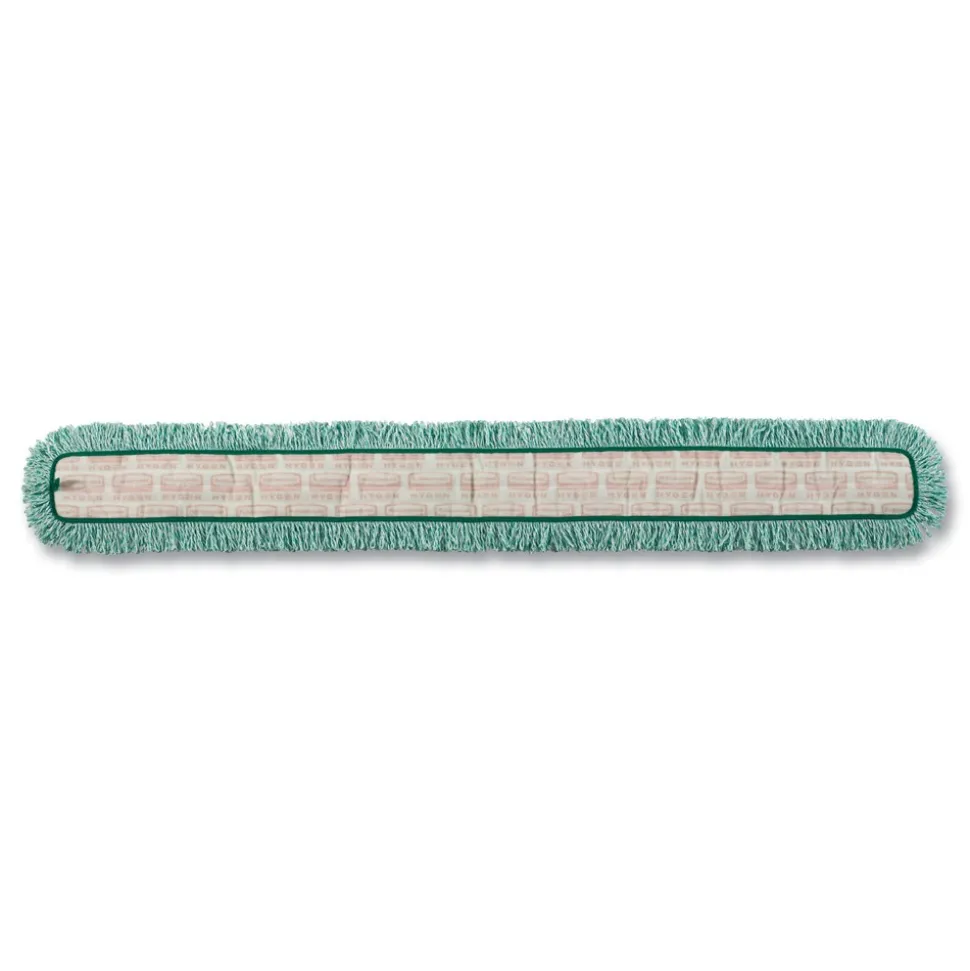 Rubbermaid Commercial HYGEN Microfiber Cut-End 60 in. HYGEN Dust Mop Heads With Fringe - Green