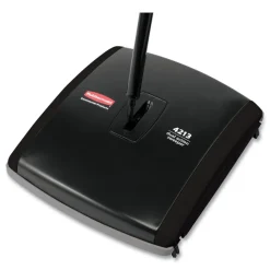 Rubbermaid Commercial 44 in. Steel/Plastic Handle Dual Action Sweeper - Black/Yellow