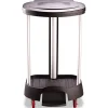 Rubbermaid Commercial 20.38 in. x 22.25 in. x 37.88 in. 30 Gallon Aluminum/Plastic Premium Step-On Linen Hamper - Black