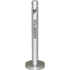 Rubbermaid Commercial 4 in. x 41 in. 0.9 gal. Round Steel Smoker's Pole - Silver