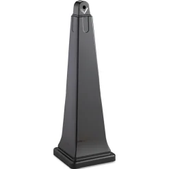 Rubbermaid Commercial 12.25 in. x 39.75 in. 1 gal. GroundsKeeper Pyramid Cigarette Waste Collector - Black