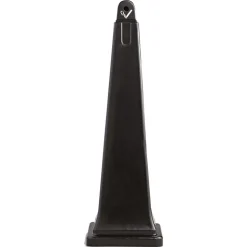 Rubbermaid Commercial 12.25 in. x 39.75 in. 1 gal. GroundsKeeper Pyramid Cigarette Waste Collector - Black