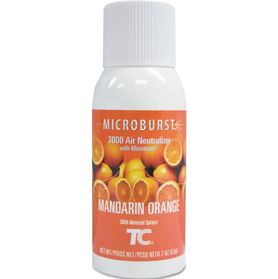 Rubbermaid Commercial Microburst 3000 2 oz. Aerosol Spray Refill - Mandarin Orange (12/Carton)