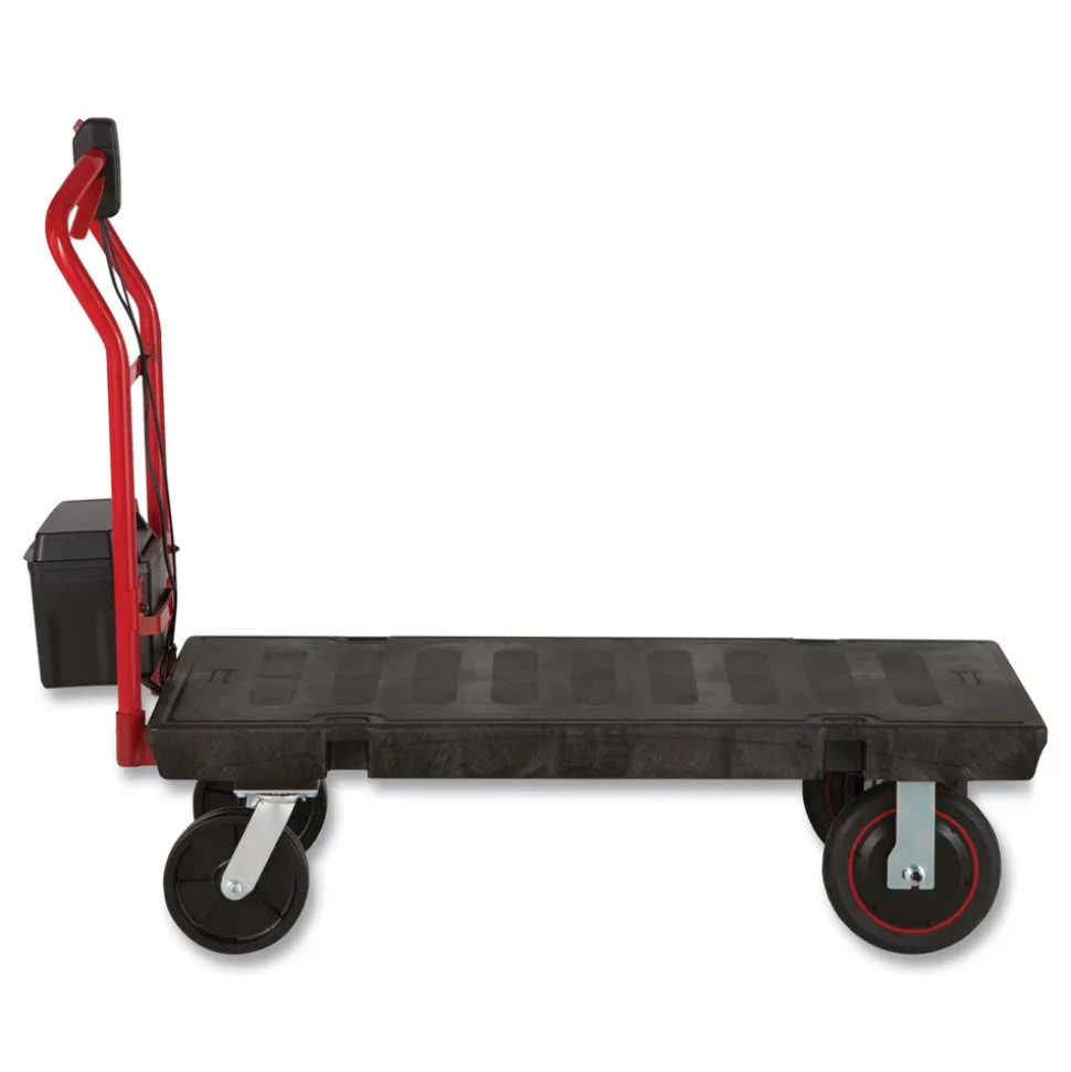 Rubbermaid Commercial 0.5 mph to 3 mph DC Motor 60 V Lithium-Ion Battery Motorized Kit for 24 in. x 48 in. Platform Trucks - Medium Black/Red