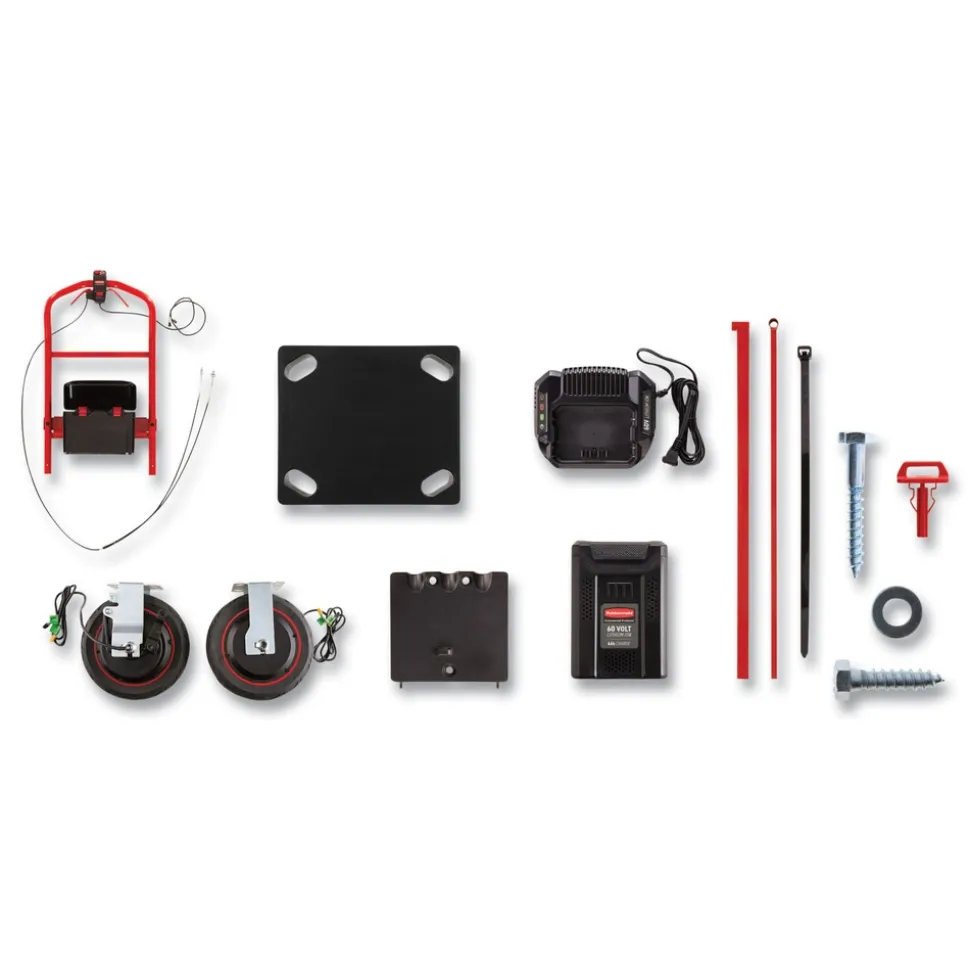 Rubbermaid Commercial 0.5 mph to 3 mph DC Motor 60 V Lithium-Ion Battery Motorized Kit for 30 in. x 60 in. Platform Trucks - Large Black/Red