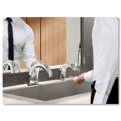 Rubbermaid Commercial One Shot 11 in. x 14 in. x 3.5 in. Touch Free Foam Soap Dispenser - Chrome (4/Carton)