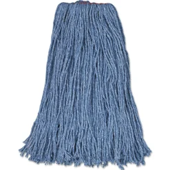 Rubbermaid Commercial 24 oz. 1 in. Band Cotton/Synthetic Cut-End Blend Mop Head - Blue (12/Carton)