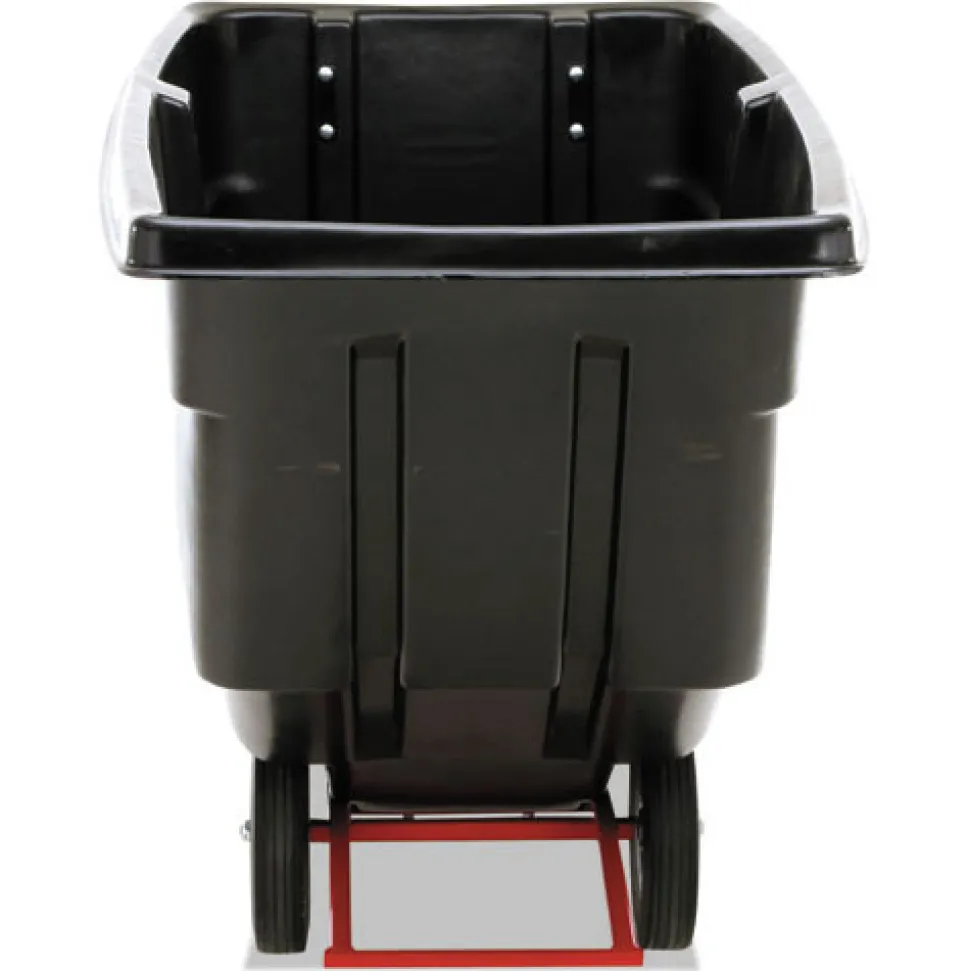 Rubbermaid Commercial Rotomolded Plastic Rectangular 850 lbs. Capacity Tilt Truck - Black