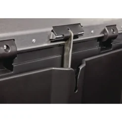 Rubbermaid Commercial Slim Jim 13-Gallon Front Step Style Stainless Steel Step-On Container - Black